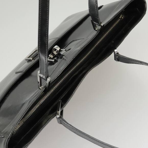 GUCCI Tote Bag Patent Leather Black Silver 002 002 - Picture 9 of 16